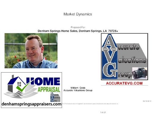 Denham Springs Home Sales Trends August 2011 vs August 2012 PDF
